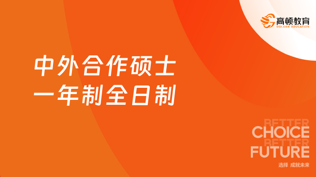 中外合作硕士一年制全日制！中外合作硕士一年制项目汇总！