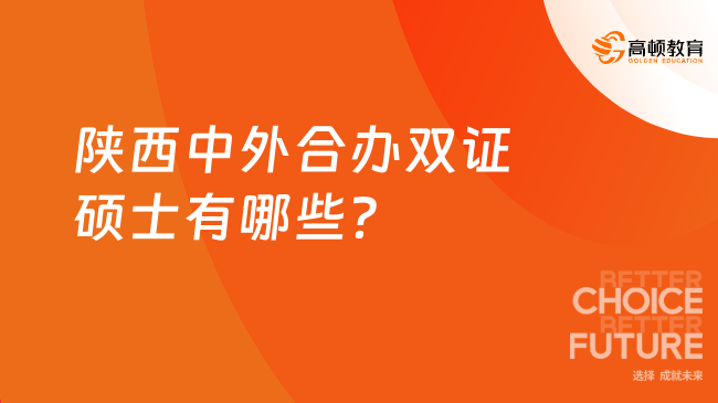 陕西中外合办双证硕士有哪些？共有9个项目