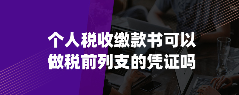 个人税收缴款书可以做税前列支的凭证吗